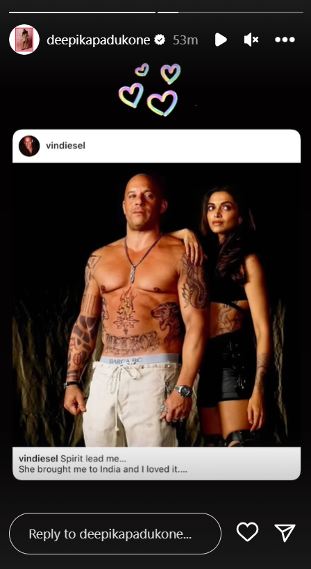 Vin Diesel's Message for Deepika Padukone